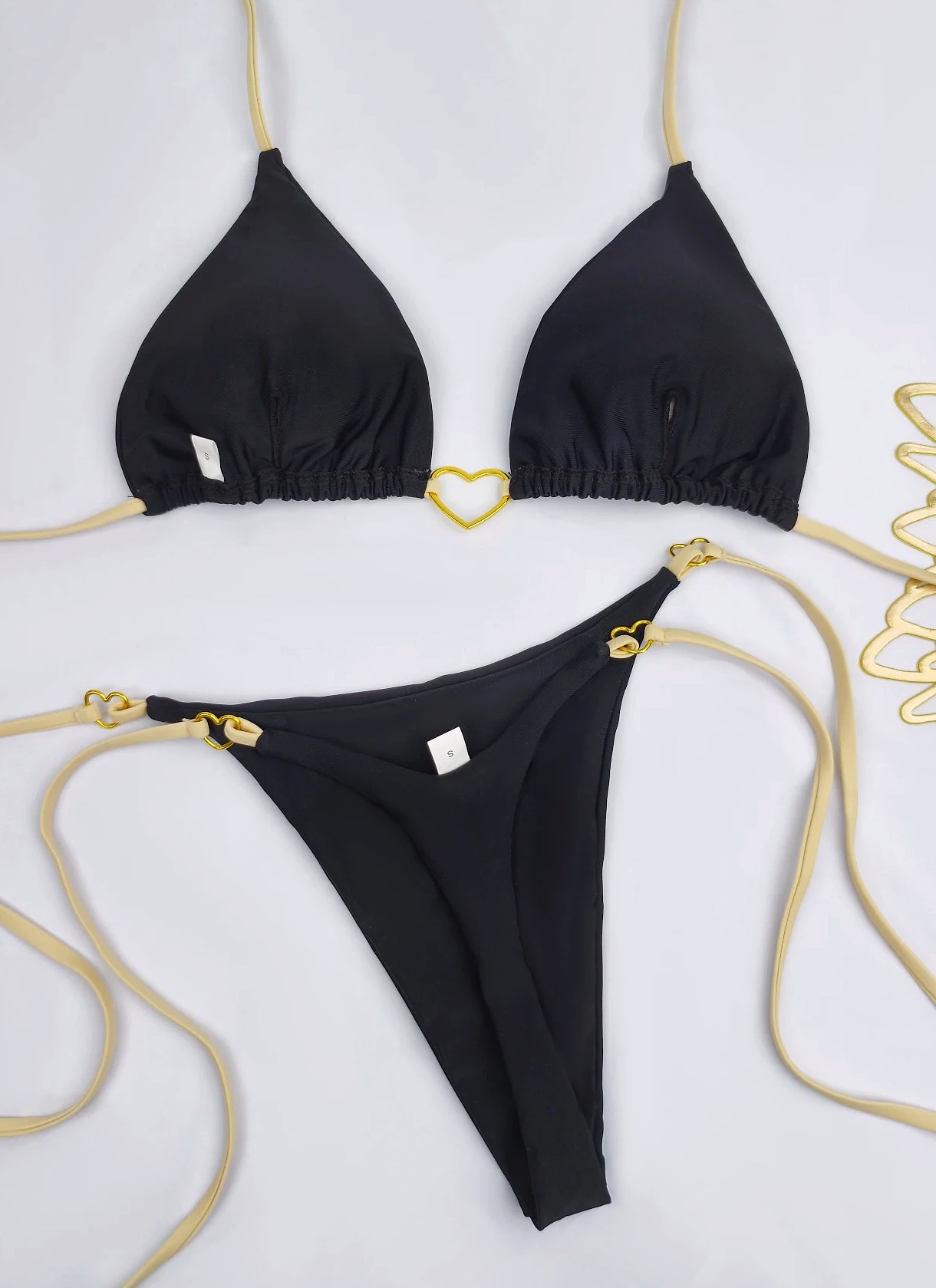 Women's White Solid Color Bikini Two-Piece Swimsuit — build progress