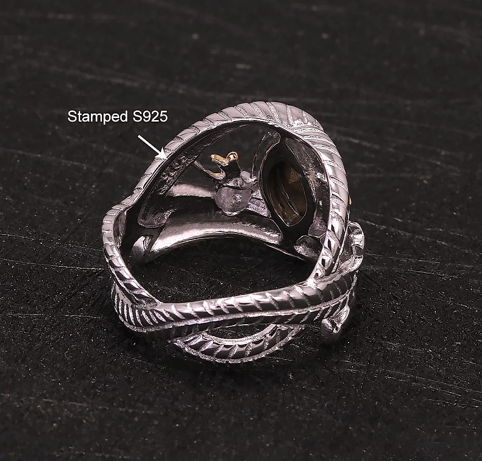 GQTorch 925 Sterling Silver Lord Ring of Barahir — parts overview