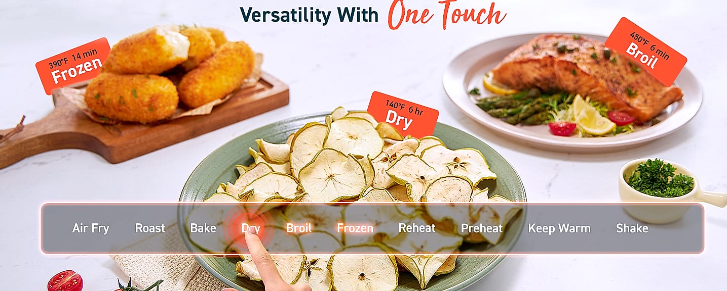 Cosori Air Fryer Pro 5QT Compact with Ceramic Basket — size comparison