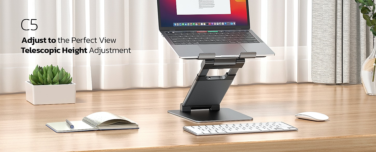 Nulaxy All-Aluminum Laptop Stand for Desk, Ergonomic — feature highlights