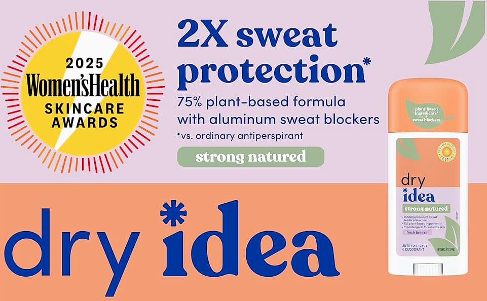 Dry Idea Plant-Based Antiperspirant, 72Hr Sweat Protection — package contents