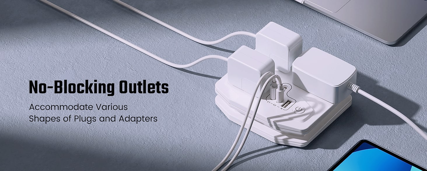 SUPERDANNY 10ft Extension Cord Power Strip, 8 Outlets 4 USB — build progress