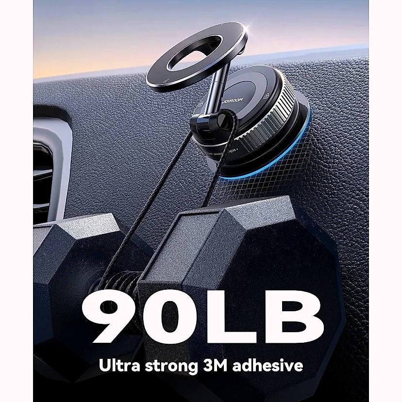 JOYROOM Magsafe Car Mount with 360 Adjustable Metal Arm — side view