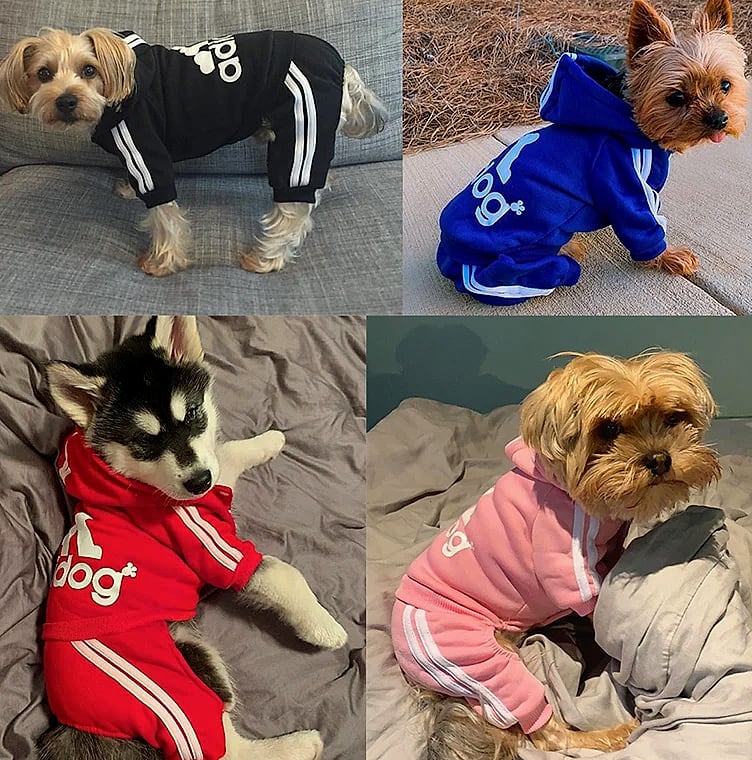 WANGMEOW Adidog Dog Jumpsuit Warm Hoodies Pet Clothing — scale reference
