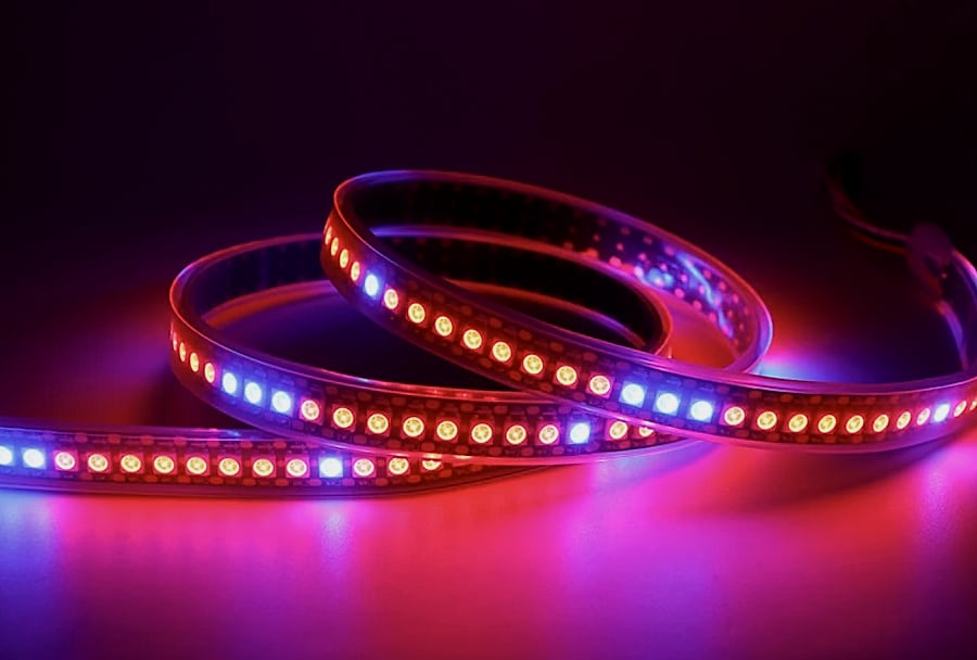 TNALANT WS2812B Addressable LED Strip 5V RGB Pixels — interior detail