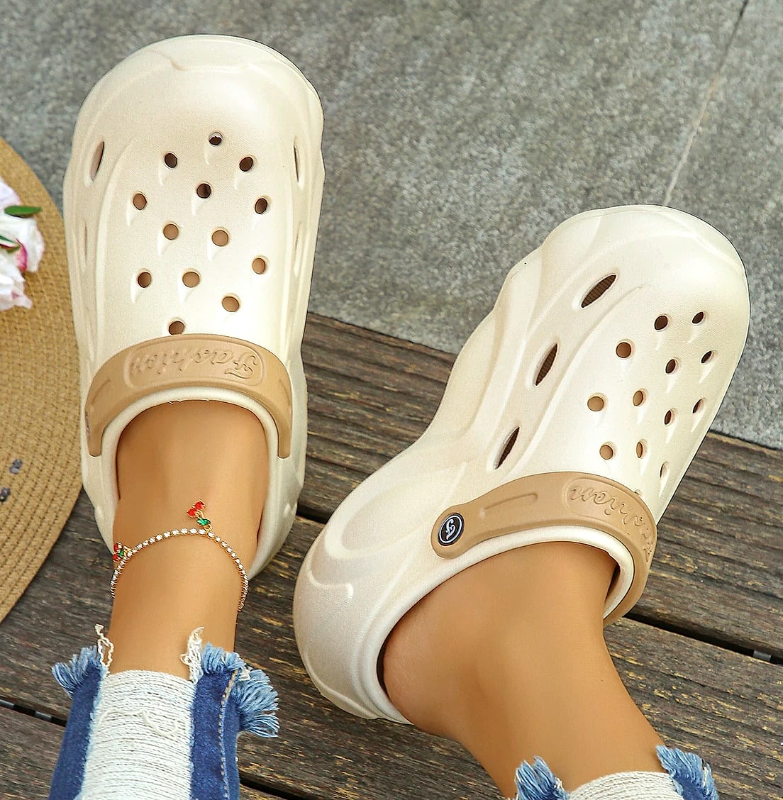 Women's Chunky Platform Sandals with Thick EVA Sole — side view