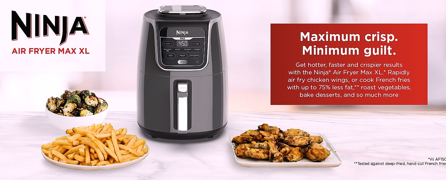 Ninja AF181 XL Air Fryer, 6.5 Qt, Max Crisp Technology — side view