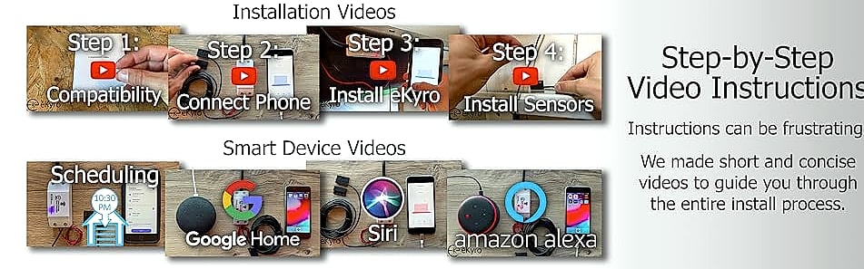 eKyro Smart Garage Door Opener WiFi Remote Controller — feature highlights