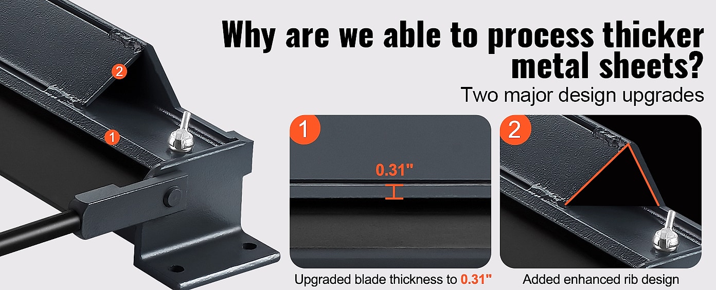 SucceBuy Box Pan Brake 24in 36in 48in Sheet Metal Bender — interior detail