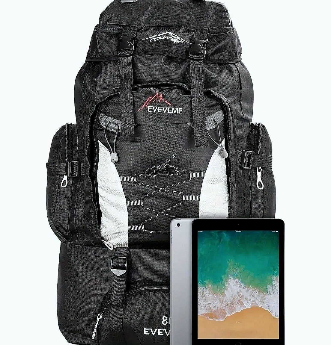 70L Outdoor Sports Backpack for Hiking and Camping — scale reference