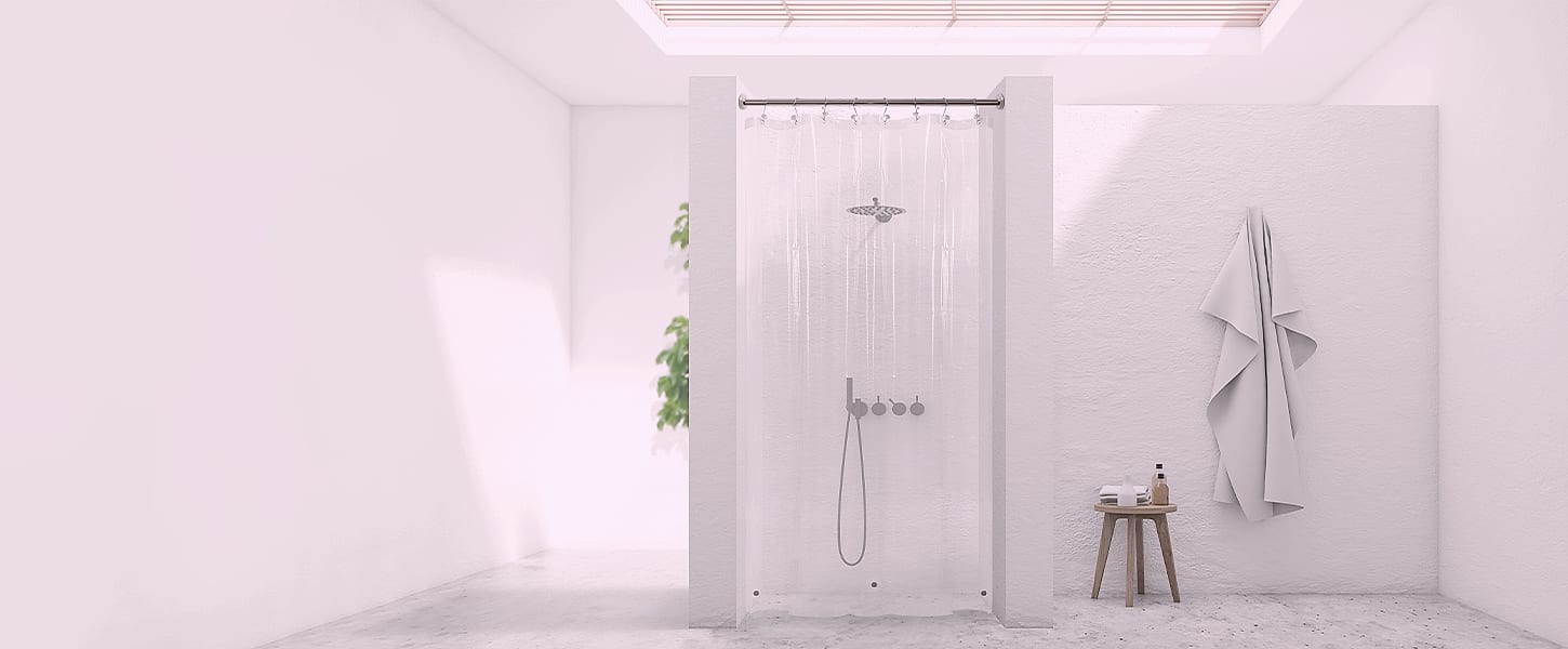 Barossa Design Clear Shower Liner 72 inch Standard Size — build progress