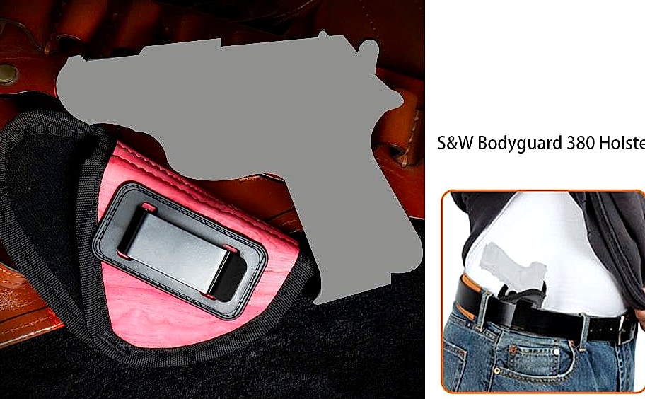 PU Leather Concealed Gun Holster for Glock 17 19 1911 — close-up details