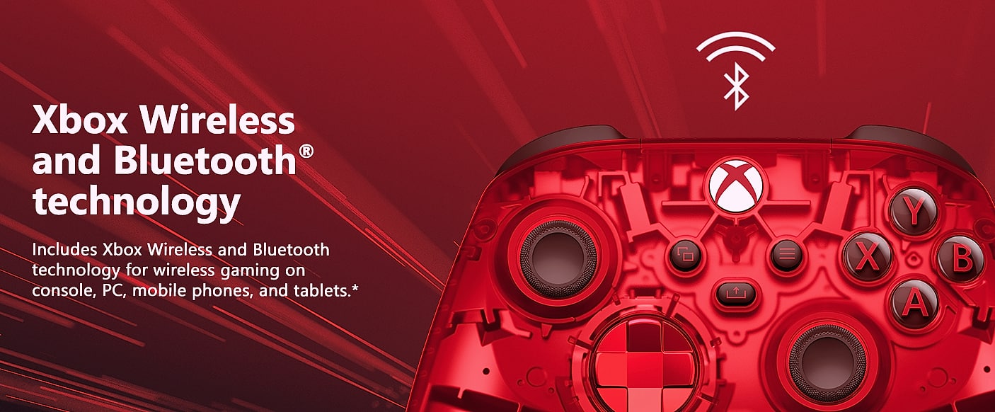 Xbox Wireless Controller Pulse Red for Console PC Android — scale reference