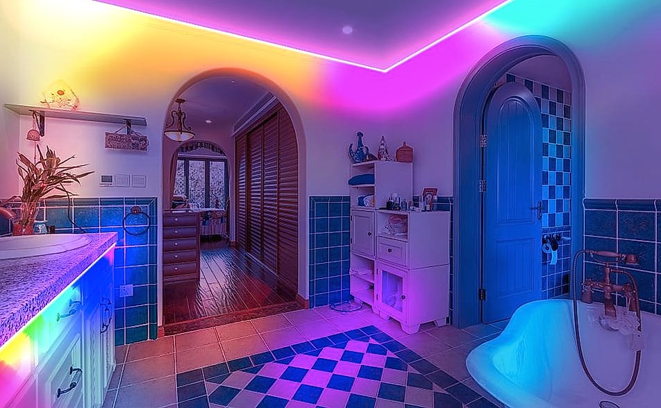 DAYBETTER LED Strip Lights 110ft Smart RGB Music Sync with — assembled view