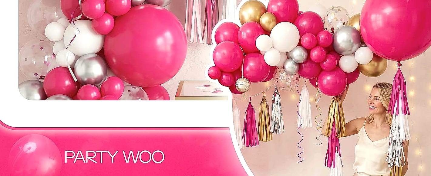 PartyWoo Black Balloons 140 pcs Arch Kit, 5-18 Inch — size comparison