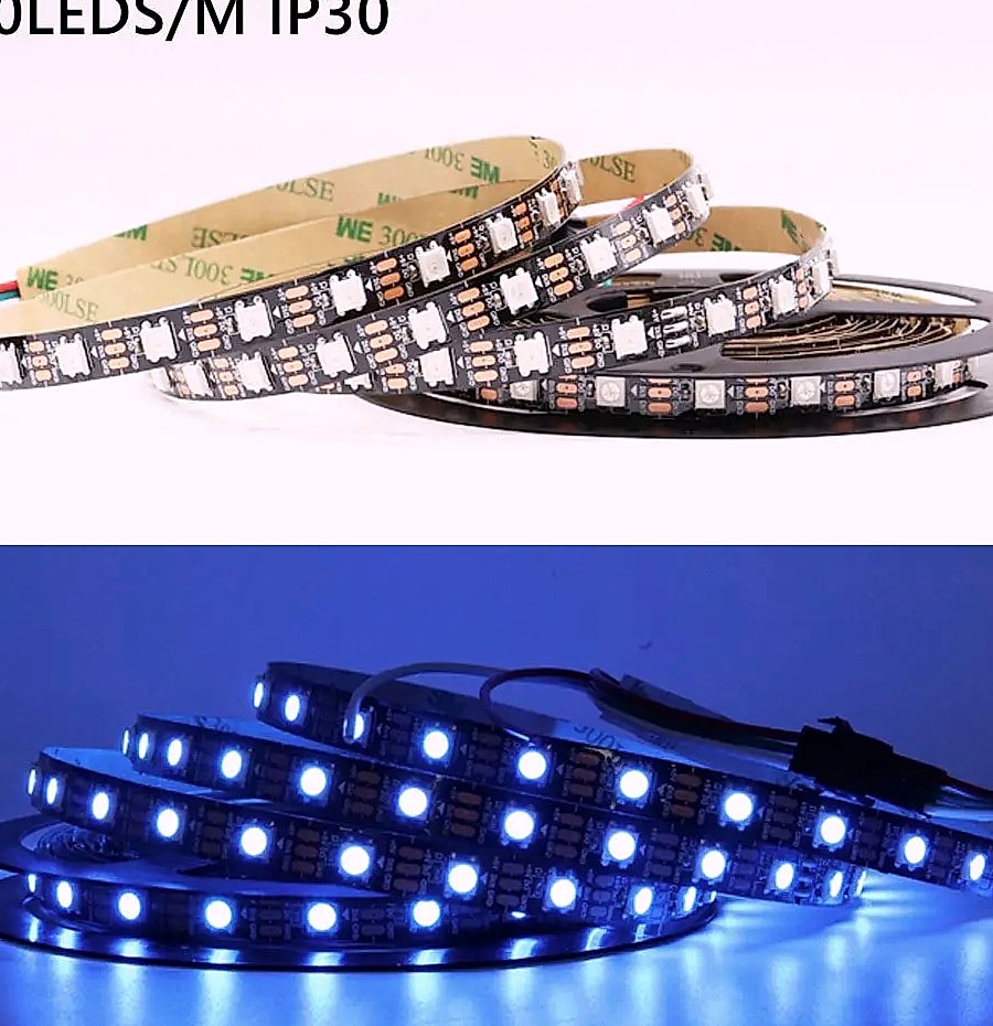 TNALANT WS2812B Addressable LED Strip 5V RGB Pixels — close-up details