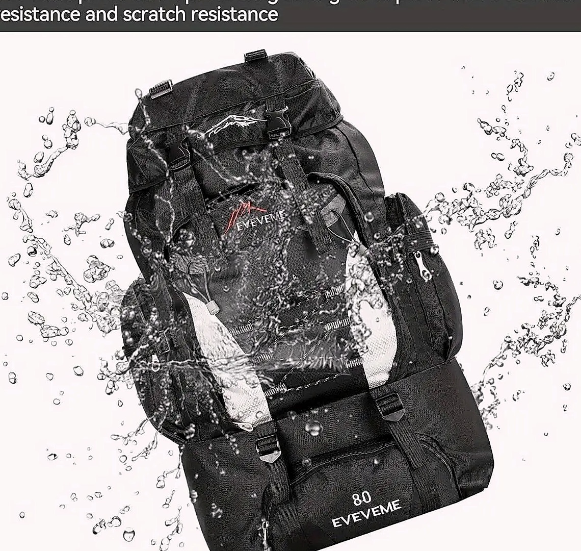 70L Outdoor Sports Backpack for Hiking and Camping — assembled view