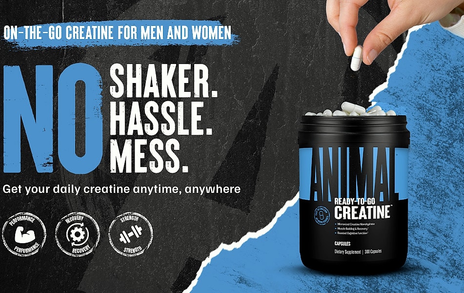 Animal Creatine Monohydrate Powder 300g Micronized — scale reference