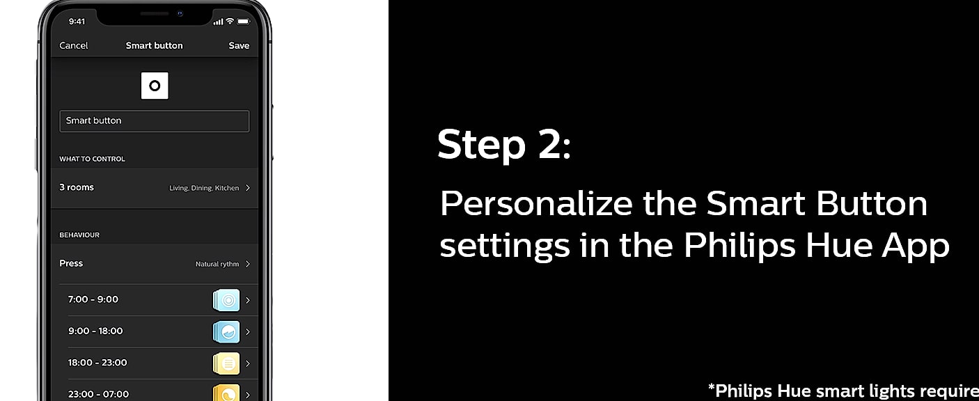 Philips Hue Smart Dimmer Switch Remote Control for Hue — feature highlights