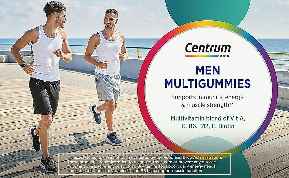 Centrum Men's Multivitamin Gummies, Tropical Fruit, 100 — package contents