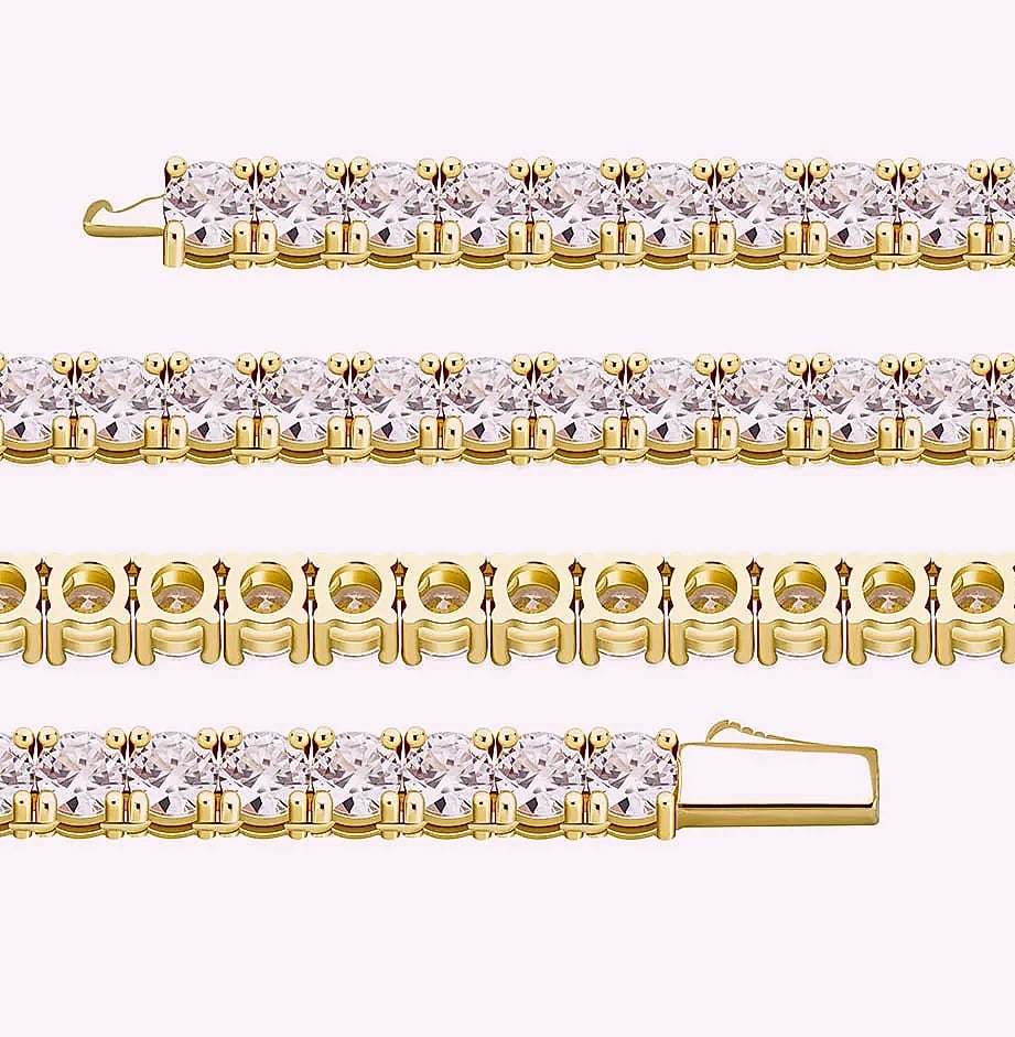 TOPGRILLZ 3-6MM Tennis Chain Bracelet Sterling Silver CZ — package contents