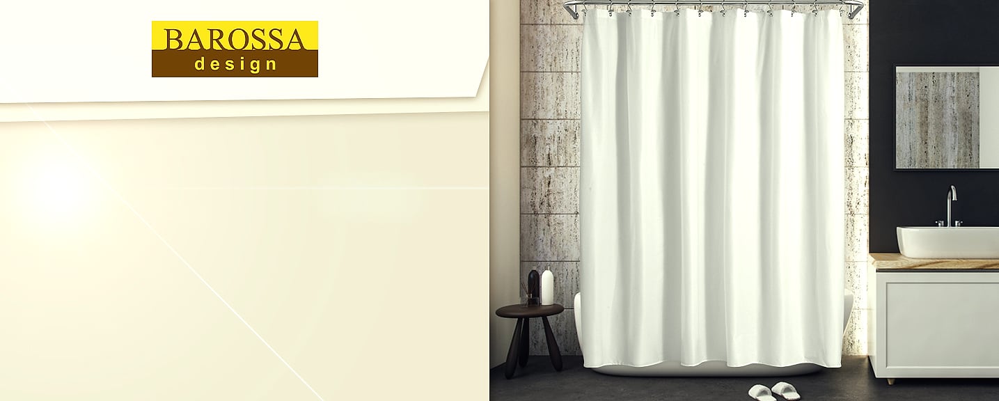 Barossa Design Clear Shower Liner 72 inch Standard Size — package contents