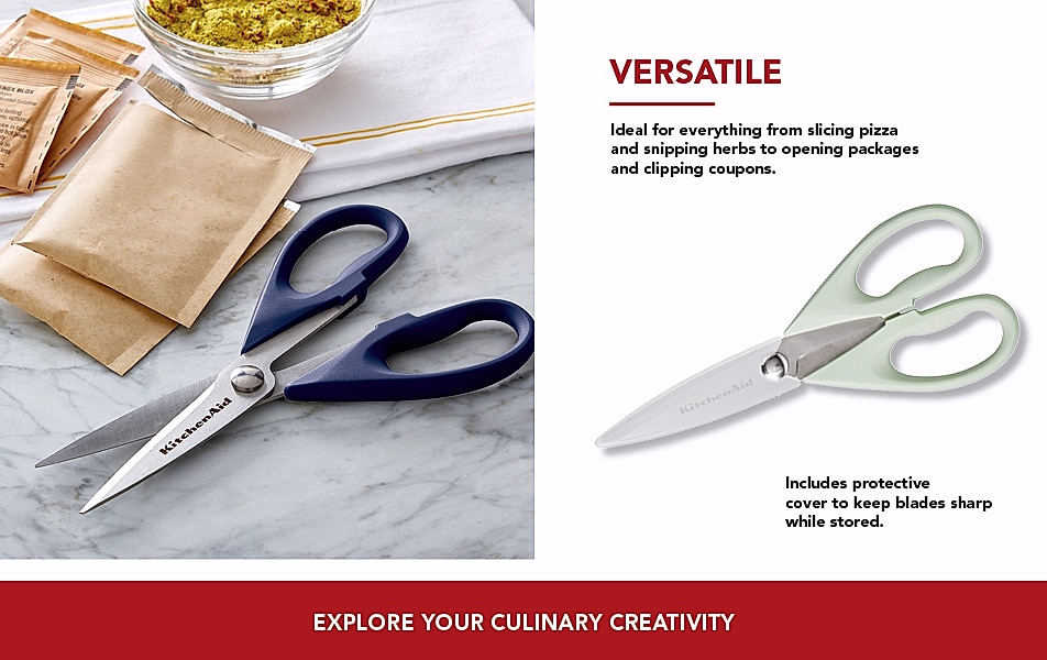 KitchenAid All-Purpose Kitchen Shears, 8.72 Inch Stainless — close-up details