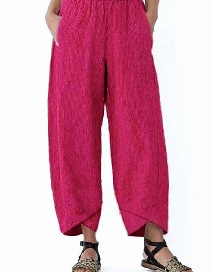 INSTYLISH Vintage Cotton Linen Harem Pants High Waist — build progress