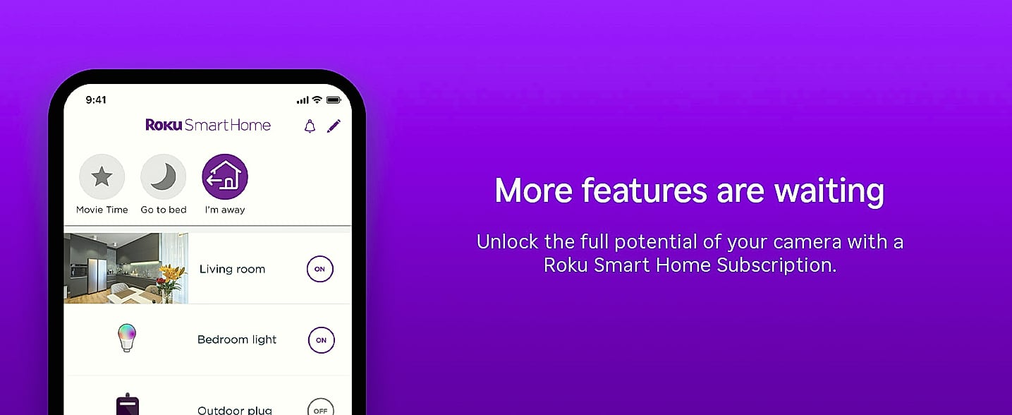 Roku Indoor Camera 4-Pack 1080p HD Night Vision Home — size comparison