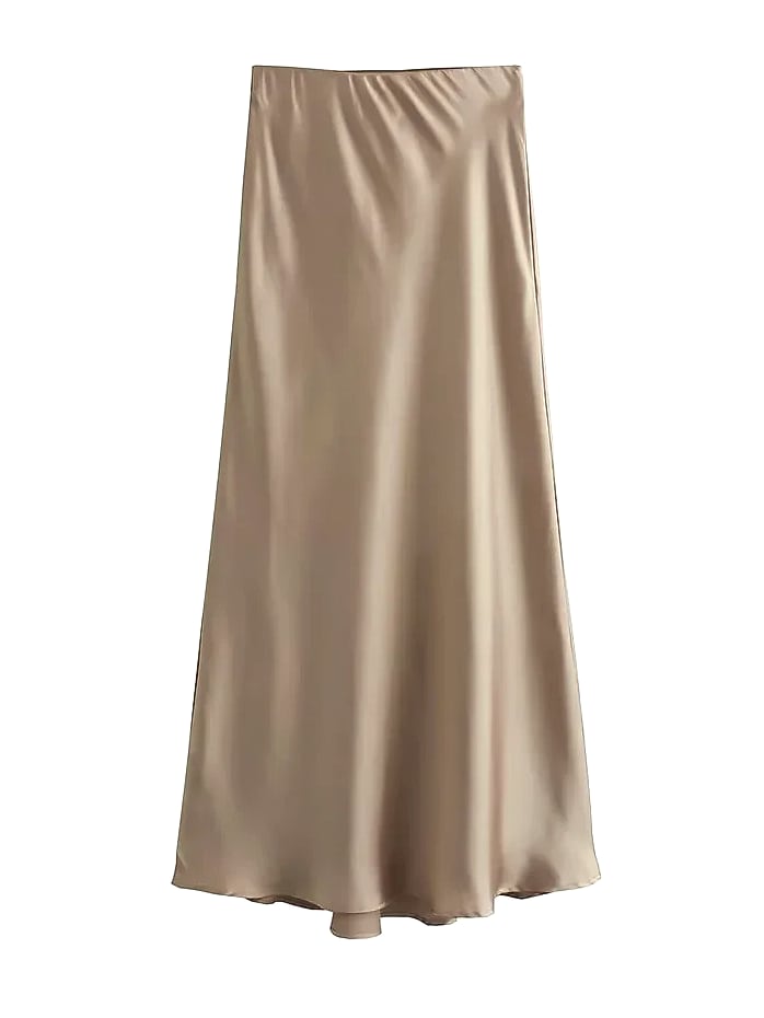 Willshela Women's Satin Pleated Midi Skirt Elastic Waist — feature highlights