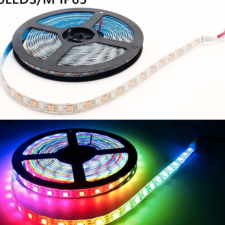 TNALANT WS2812B Addressable LED Strip 5V RGB Pixels — scale reference