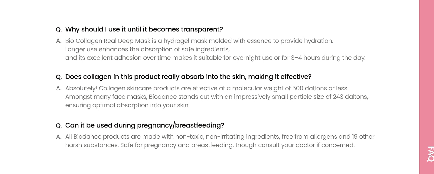 BIODANCE Bio-Collagen Real Deep Mask Hydrogel Sheet 4 Pack — side view