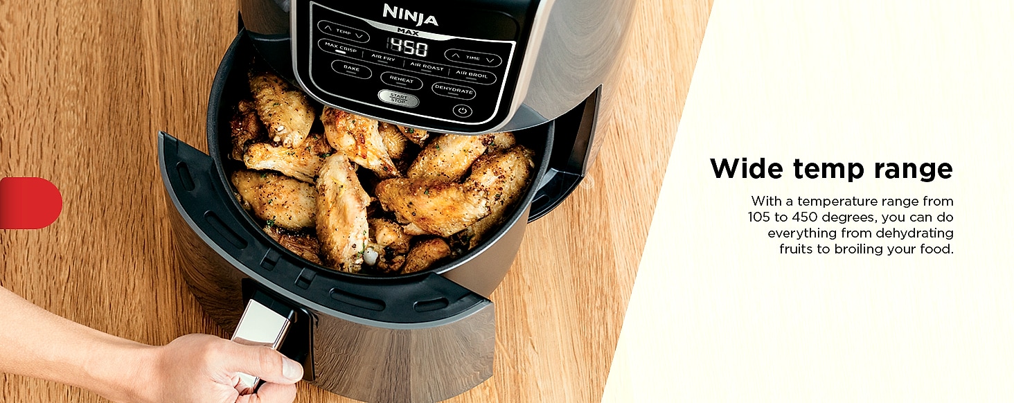 Ninja AF181 XL Air Fryer, 6.5 Qt, Max Crisp Technology — size comparison