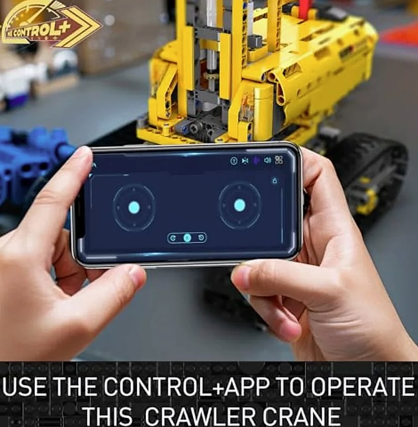 Mould King Crawler Crane Building Set with App Control — feature highlights