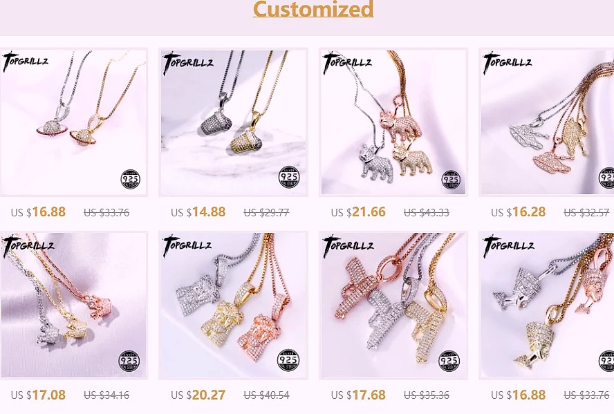 TOPGRILLZ 925 Sterling Silver Pistol Pendant Necklace — package contents