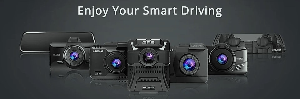 AZDOME 1296P WiFi Dash Cam with Night Vision and G-Sensor — package contents