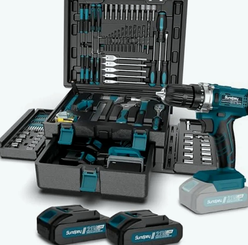 Kankeirr 21V Cordless Drill Kit with 255-Piece Accessory Set — package contents
