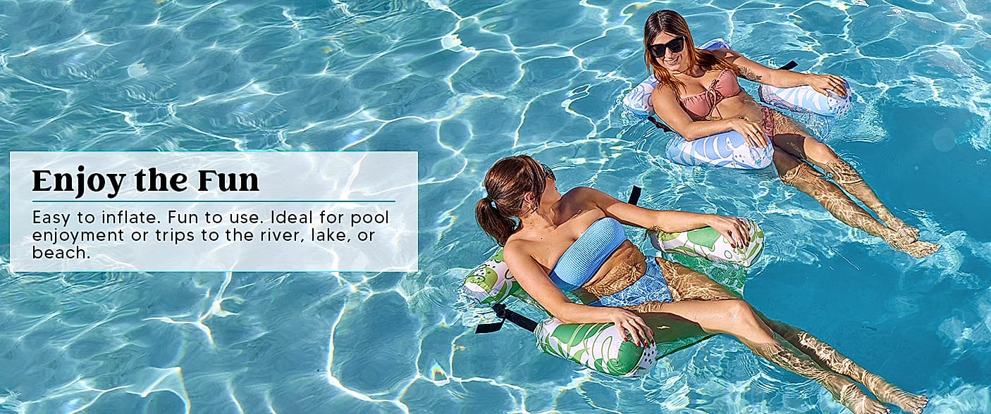 Sloosh Inflatable Pool Float Chairs, 2 Pack Floating Lounges — build progress