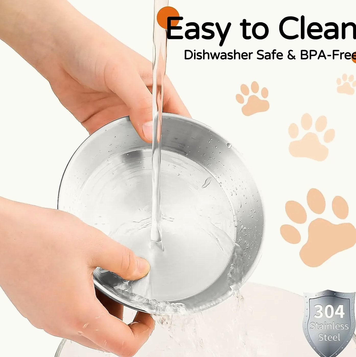 4-Pack Stainless Steel Raised Pet Bowls for Cats — scale reference