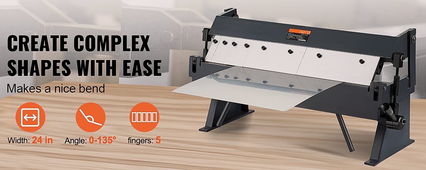 SucceBuy Box Pan Brake 24in 36in 48in Sheet Metal Bender — assembled view