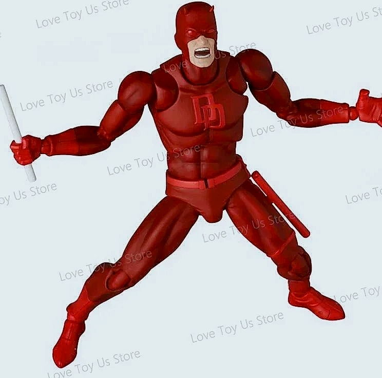 Mafex 223 Daredevil Black Version action figure statue — build progress