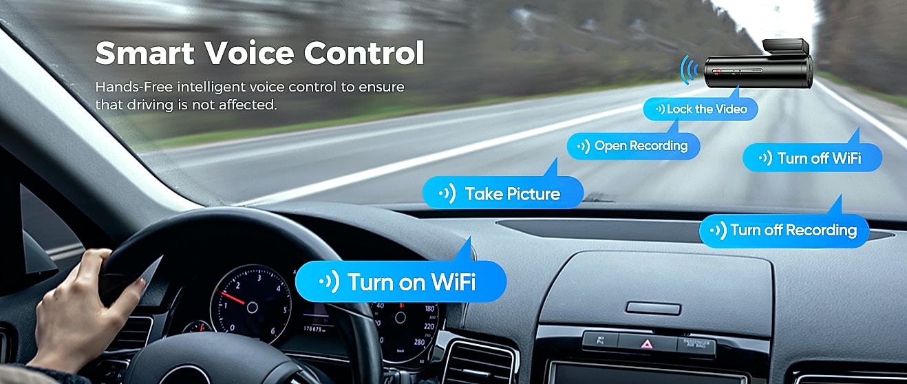 Kankeirr M300 dash cam front 1296P with WiFi and night — close-up details