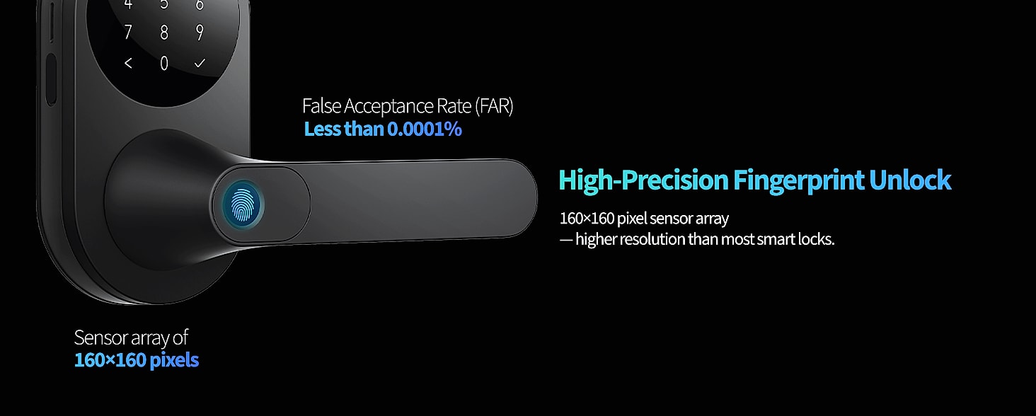 Aqara U300 Smart Lock with Fingerprint and Apple Home Keys — assembled view