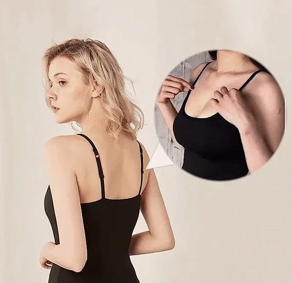 WONTIVE Women's Padded Camisole Tank with Built-In Bra — side view