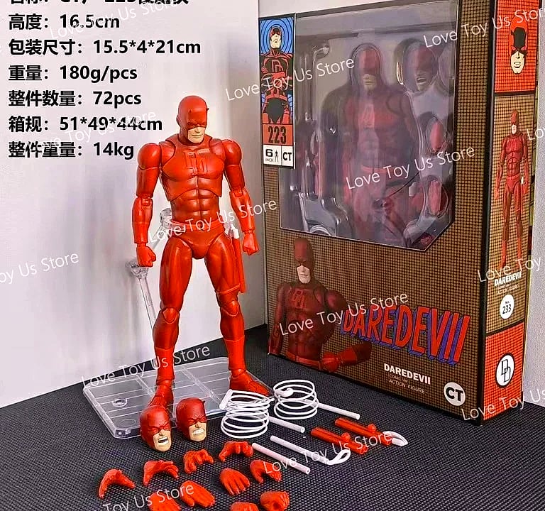 Mafex 223 Daredevil Comic Version Action Figure — package contents