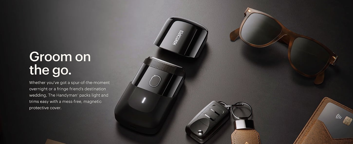 MANSCAPED The Handyman Compact Face Shaver for Travel — package contents