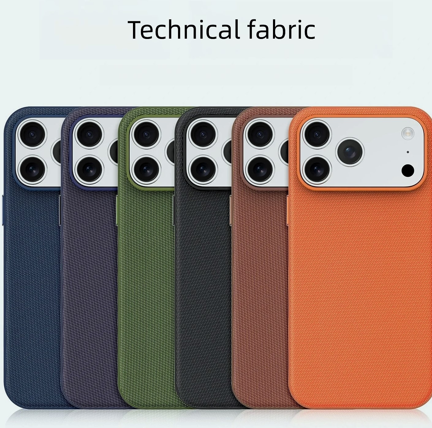Techwoven Fabric Magnetic Phone Case for iPhone 15/16/17 — parts overview