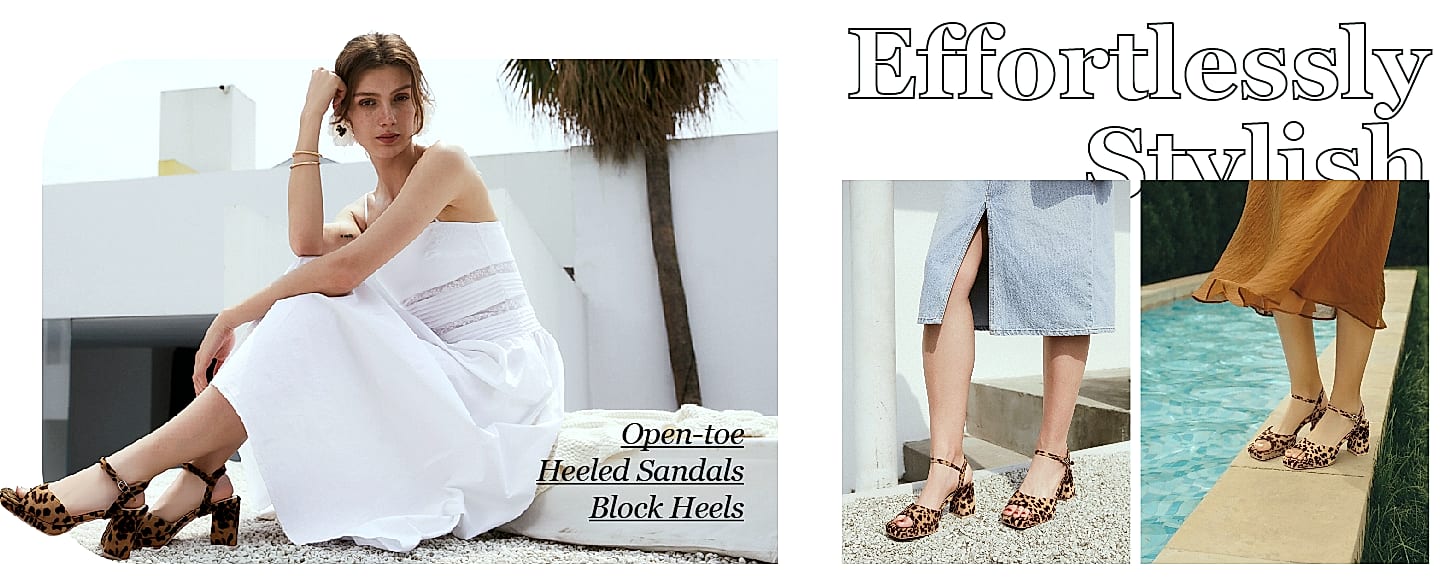 NEWBELLA Block Heel Platform Sandals with Ankle Strap — feature highlights