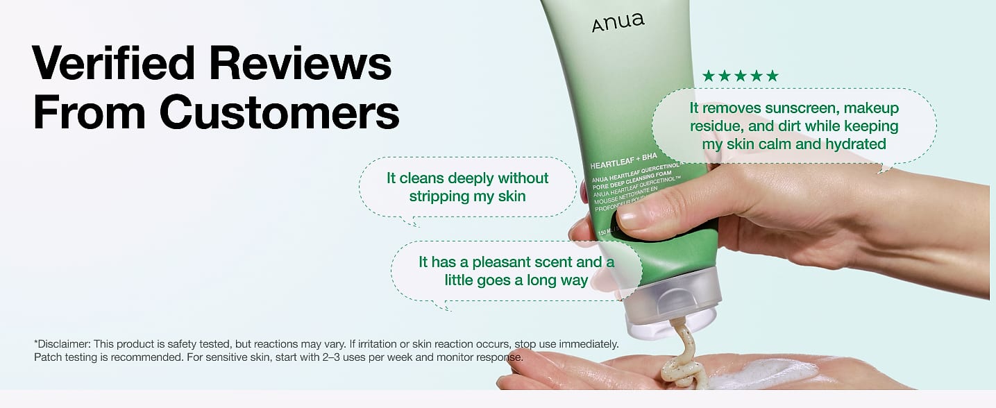 ANUA Heartleaf Quercetinol Pore Deep Cleansing Foam — scale reference
