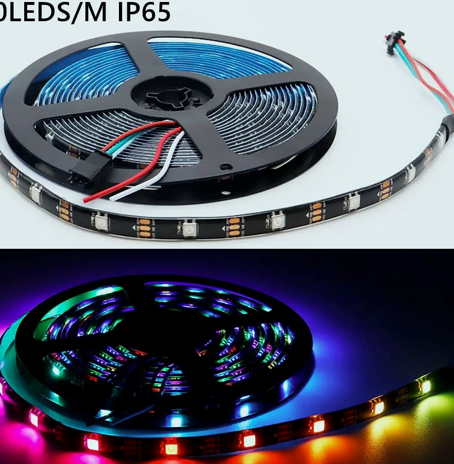 TNALANT WS2812B Addressable LED Strip 5V RGB Pixels — interior detail